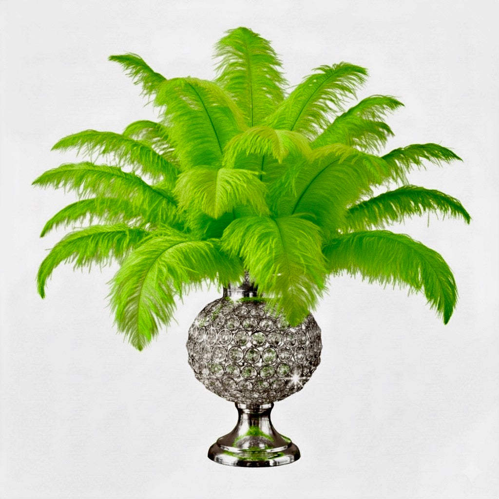 Ostrich Flexible Feathers 11-14" (Lime Green) - www.BuyOstrichFeathers.com