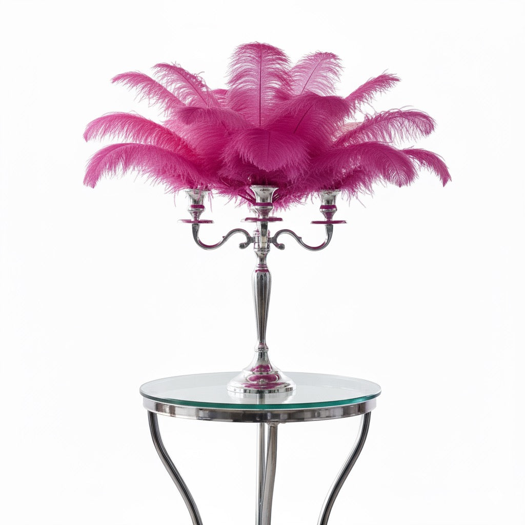 Ostrich Flexible Feathers 9-12" (Fuschia) - www.BuyOstrichFeathers.com