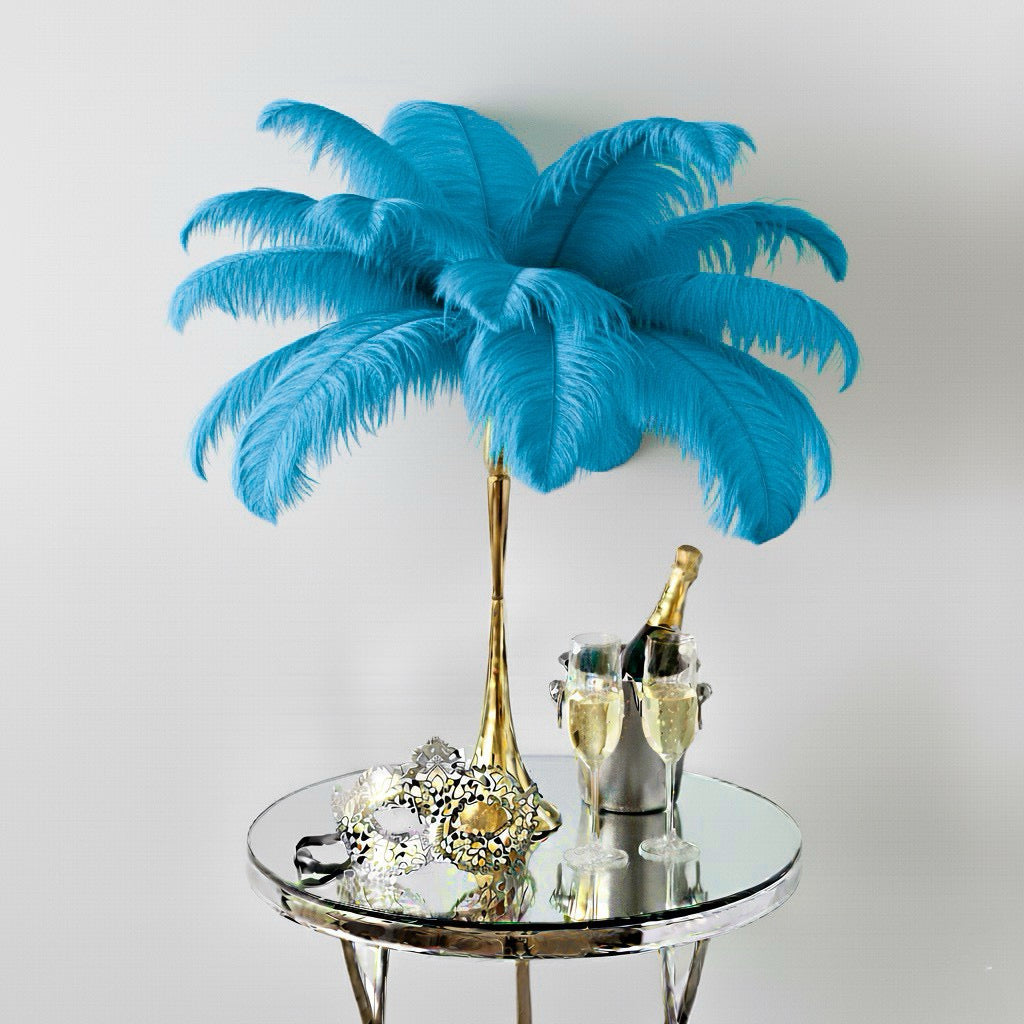 Ostrich Feather Spad Plumes 13-16" (Turquoise) - www.BuyOstrichFeathers.com