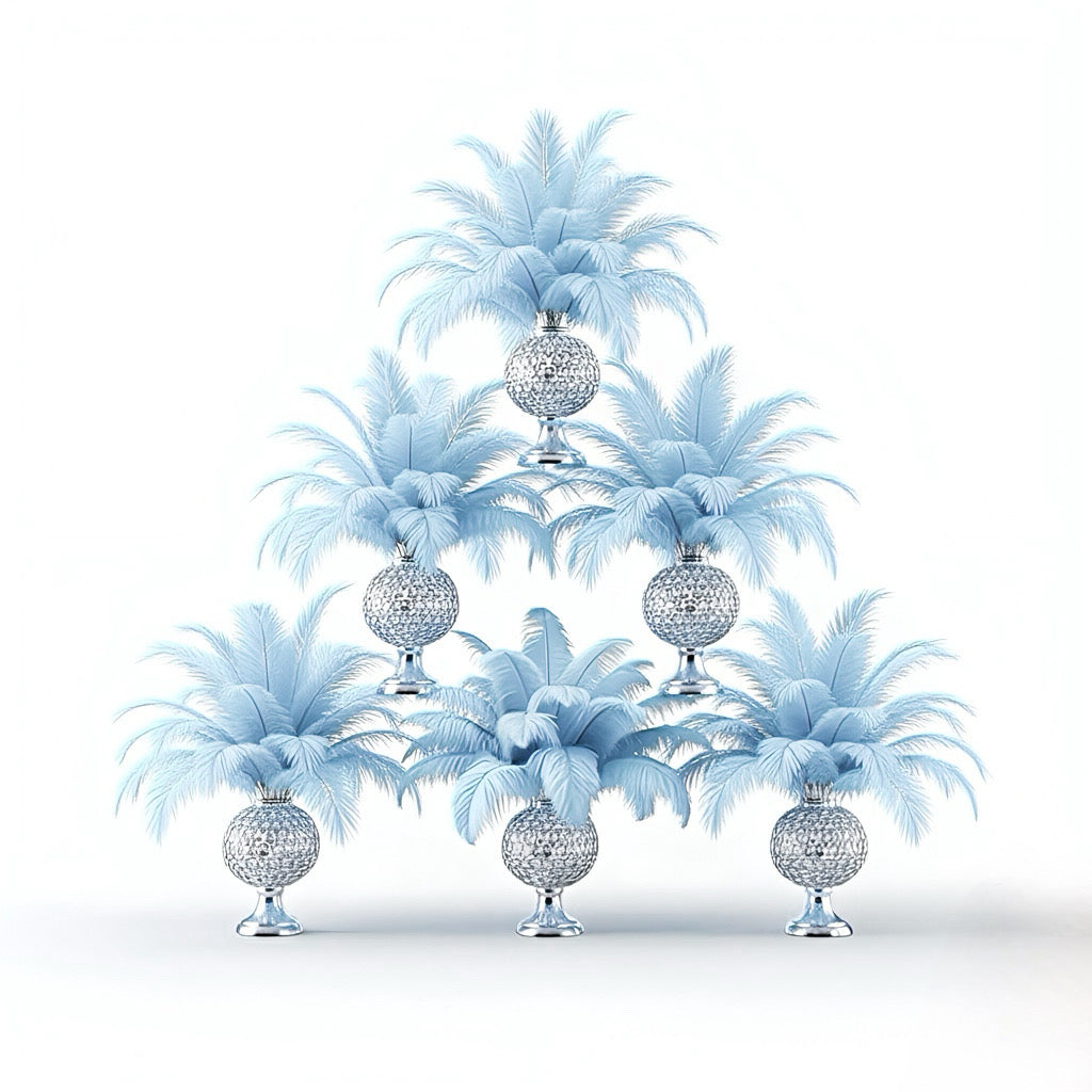 BULK 1/4lb Ostrich Feather Spad Plumes 12-16" (Baby Blue) - www.BuyOstrichFeathers.com