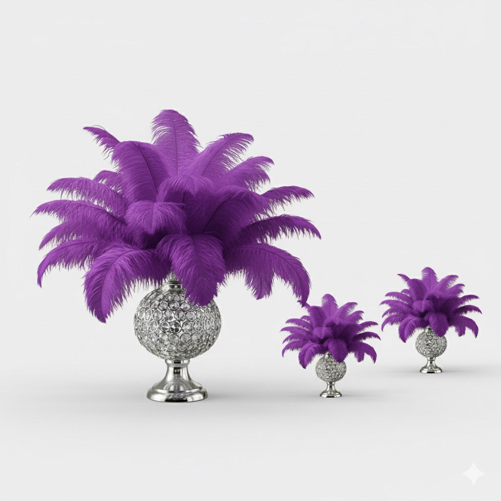 BULK 1/4lb Ostrich Feather Spad Plumes 12-16" (Purple) - www.BuyOstrichFeathers.com
