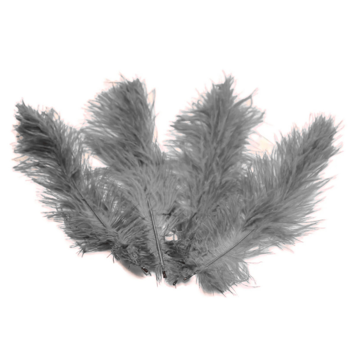 Ostrich Flexible Feathers 13-16" (Silver/Grey) - www.BuyOstrichFeathers.com