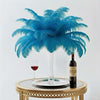 Complete Feather Centerpiece With 16" Vase (Turquoise) - www.BuyOstrichFeathers.com
