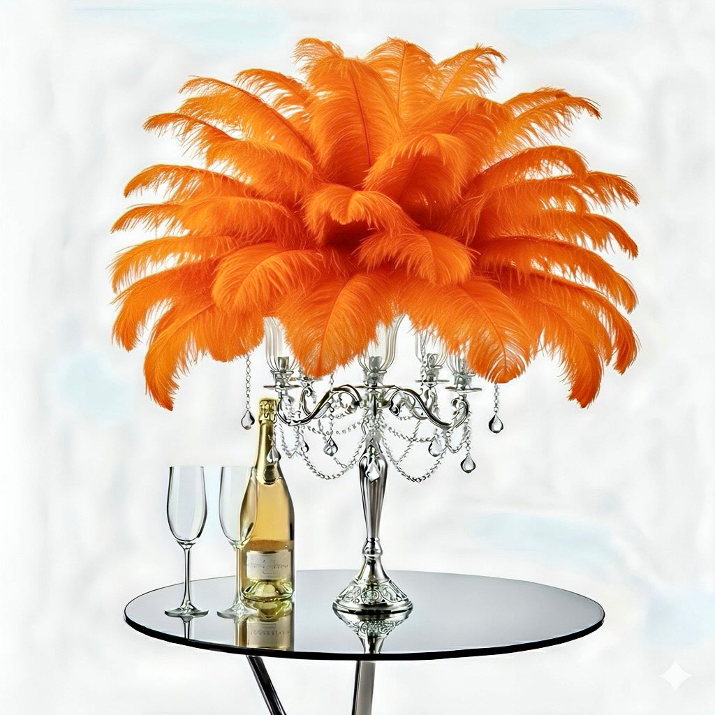 Ostrich Flexible Feathers 13-16" (Orange) - www.BuyOstrichFeathers.com