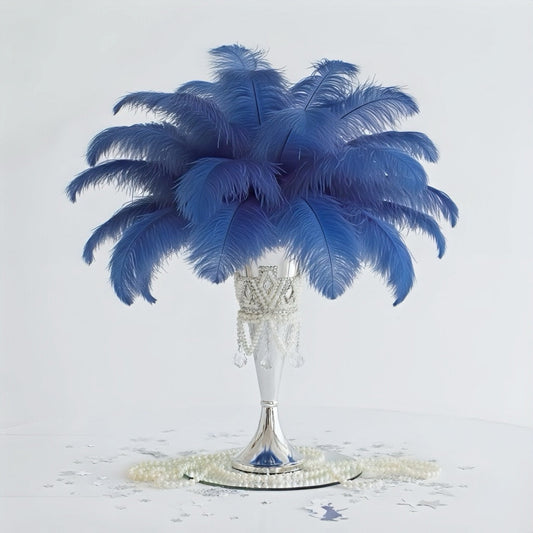 Ostrich Flexible Feathers 9-12" (Royal Blue) - www.BuyOstrichFeathers.com