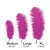 BULK 1/2lb Ostrich Feather Tail Plumes 15-20" (Fuchsia) - www.BuyOstrichFeathers.com