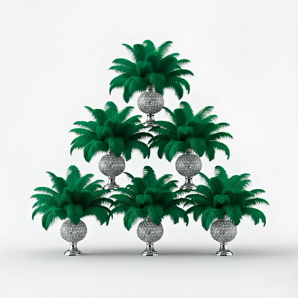 BULK 1/4lb Ostrich Feather Spad Plumes 12-16" (Emerald Green) - www.BuyOstrichFeathers.com