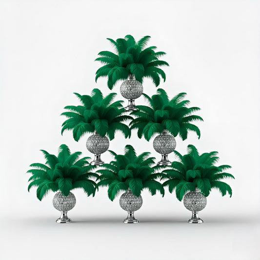 BULK 1/4lb Ostrich Feather Spad Plumes 12-16" (Emerald Green) - www.BuyOstrichFeathers.com