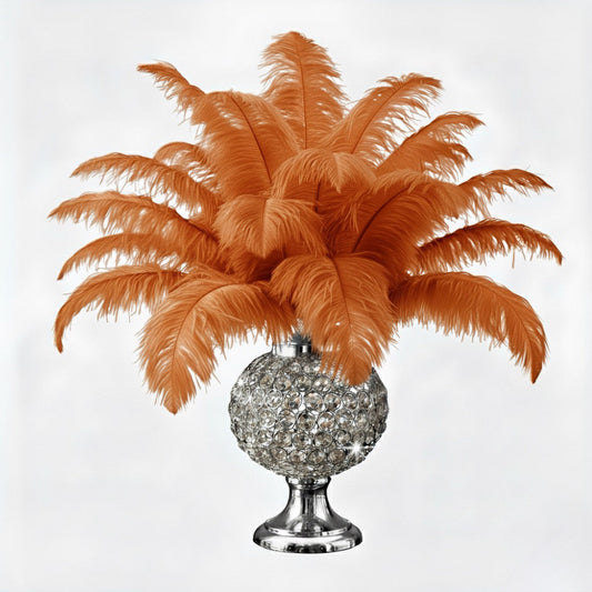 BULK 1/2lb Ostrich Feather Tail Plumes 15-20" (Copper) - www.BuyOstrichFeathers.com