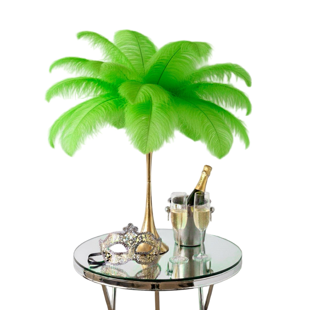 Ostrich Feather Spad Plumes 13-16" (Lime Green) - www.BuyOstrichFeathers.com