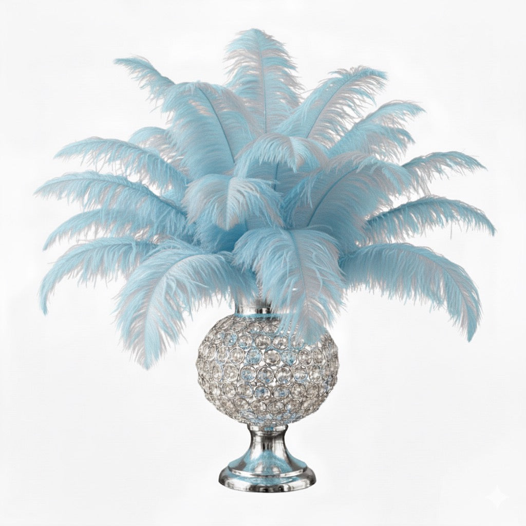 Ostrich Flexible Feathers 11-14" (Baby Blue) - www.BuyOstrichFeathers.com