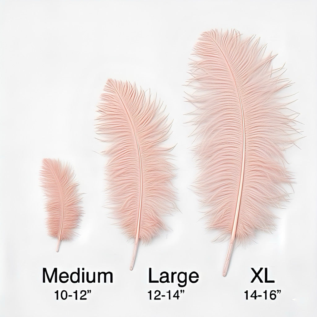 Ostrich Flexible Feathers 11-14" (Baby Pink) - www.BuyOstrichFeathers.com