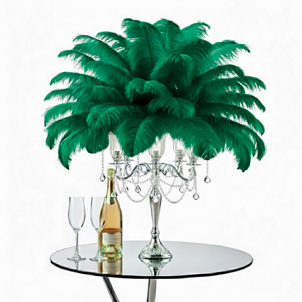 Ostrich Feather Spad Plumes 16-20" (Emerald Green)