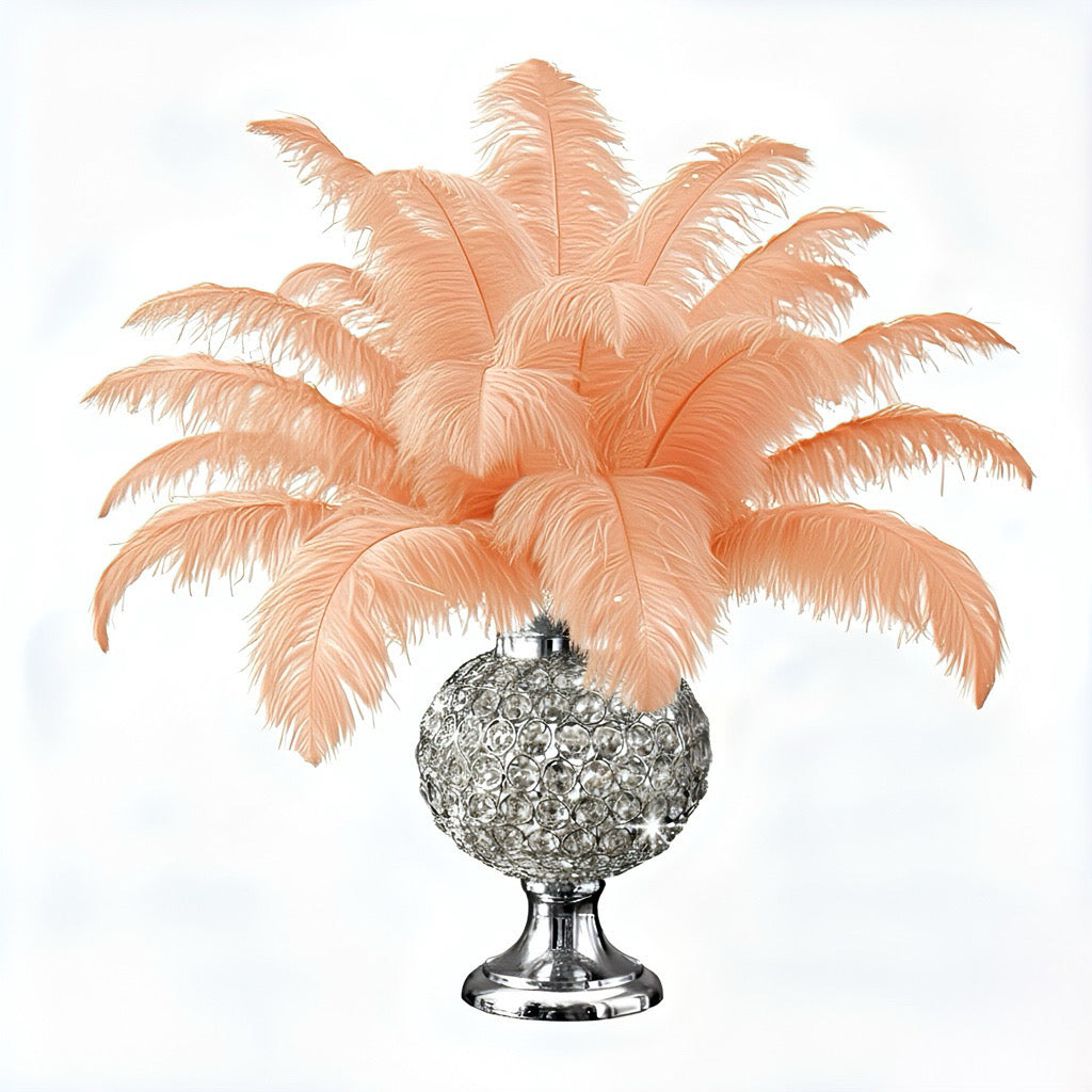 Ostrich Flexible Feathers 11-14" (Apricot) - www.BuyOstrichFeathers.com