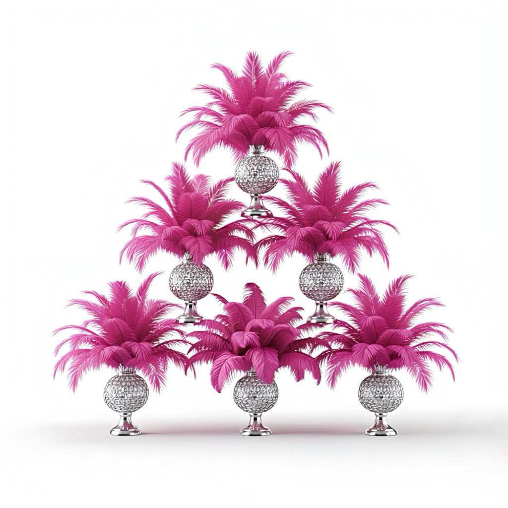 BULK 1/4lb Ostrich Feather Spad Plumes 12-16" (Fuchsia) - www.BuyOstrichFeathers.com