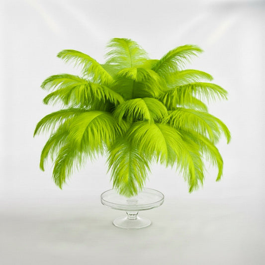Ostrich Feather Tail Plumes 9-12" (Lime Green)