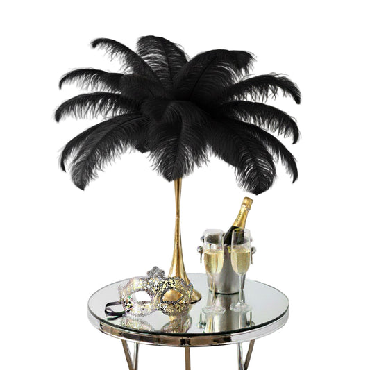 Ostrich Feather Spad Plumes 13-16" (Black) - www.BuyOstrichFeathers.com