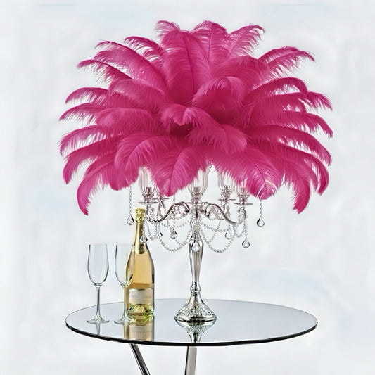Ostrich Flexible Feathers 13-16" (Fuschia) - www.BuyOstrichFeathers.com