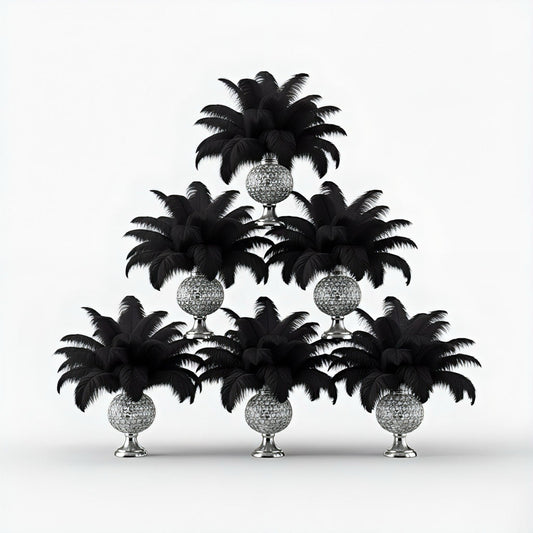 BULK 1/4lb Ostrich Feather Spad Plumes 12-16" (Black) - www.BuyOstrichFeathers.com