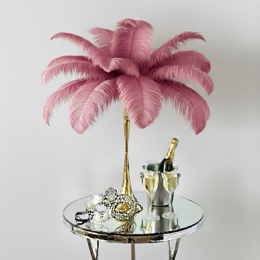 Ostrich Feather Spad Plumes 13-16" (Dusty Rose Mauve) - www.BuyOstrichFeathers.com