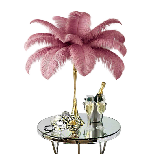 Ostrich Feather Spad Plumes 13-16" (Dusty Rose Mauve) - www.BuyOstrichFeathers.com