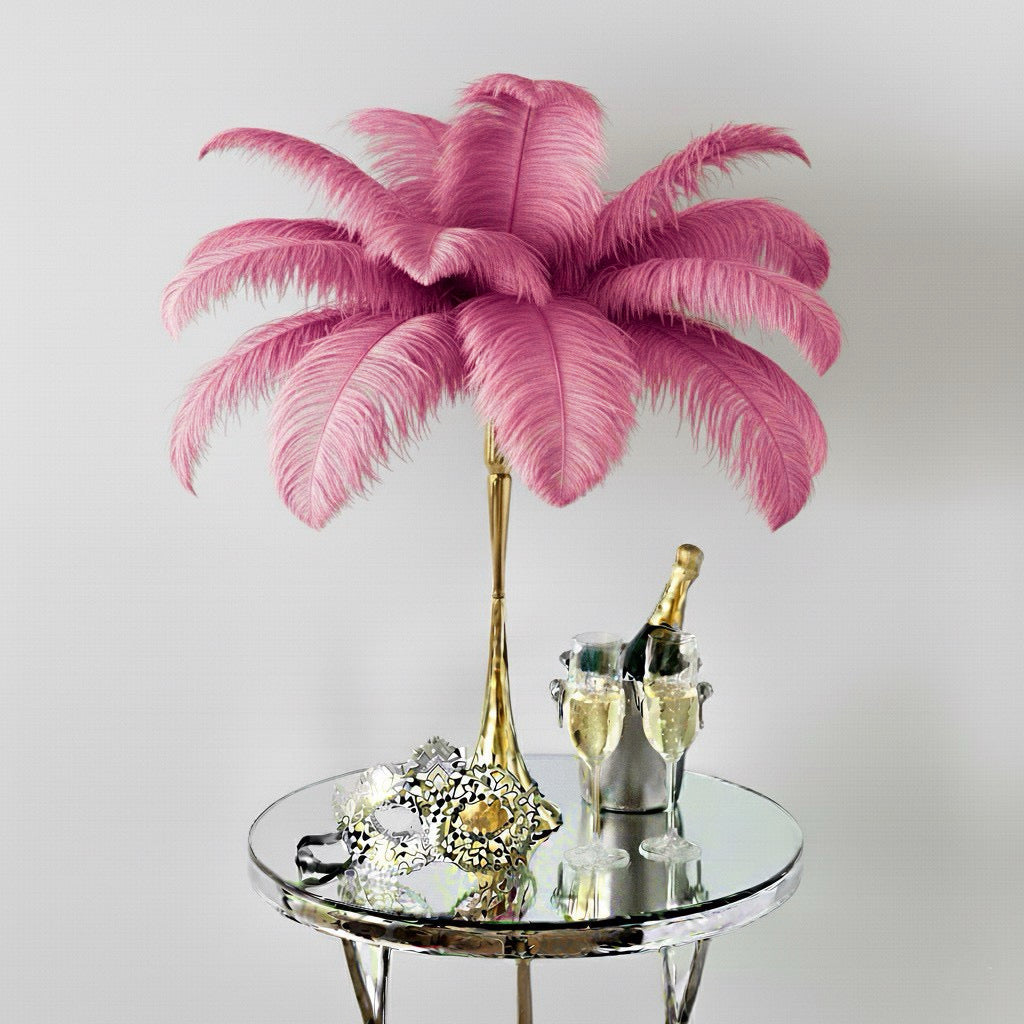 Ostrich Feather Spad Plumes 13-16" (Rose Pink) - www.BuyOstrichFeathers.com