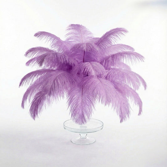 Ostrich Feather Tail Plumes 9-12" (Lavender)