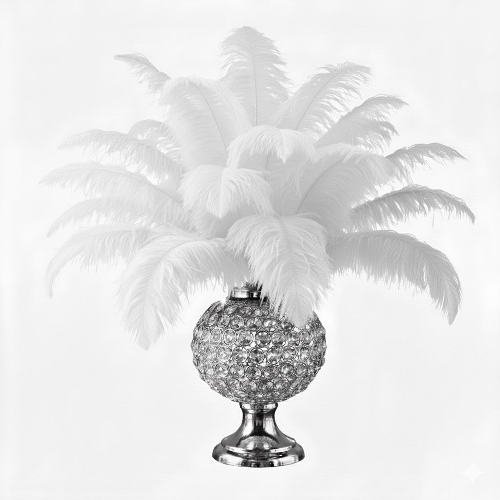 Ostrich Flexible Feathers 11-14" (Silver/Grey) - www.BuyOstrichFeathers.com