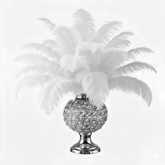 Ostrich Flexible Feathers 11-14" (Silver/Grey) - www.BuyOstrichFeathers.com