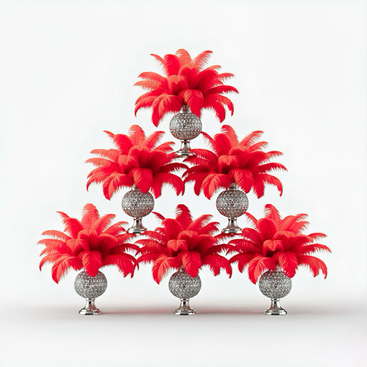 BULK 1/4lb Ostrich Feather Spad Plumes 12-16" (Red) - www.BuyOstrichFeathers.com