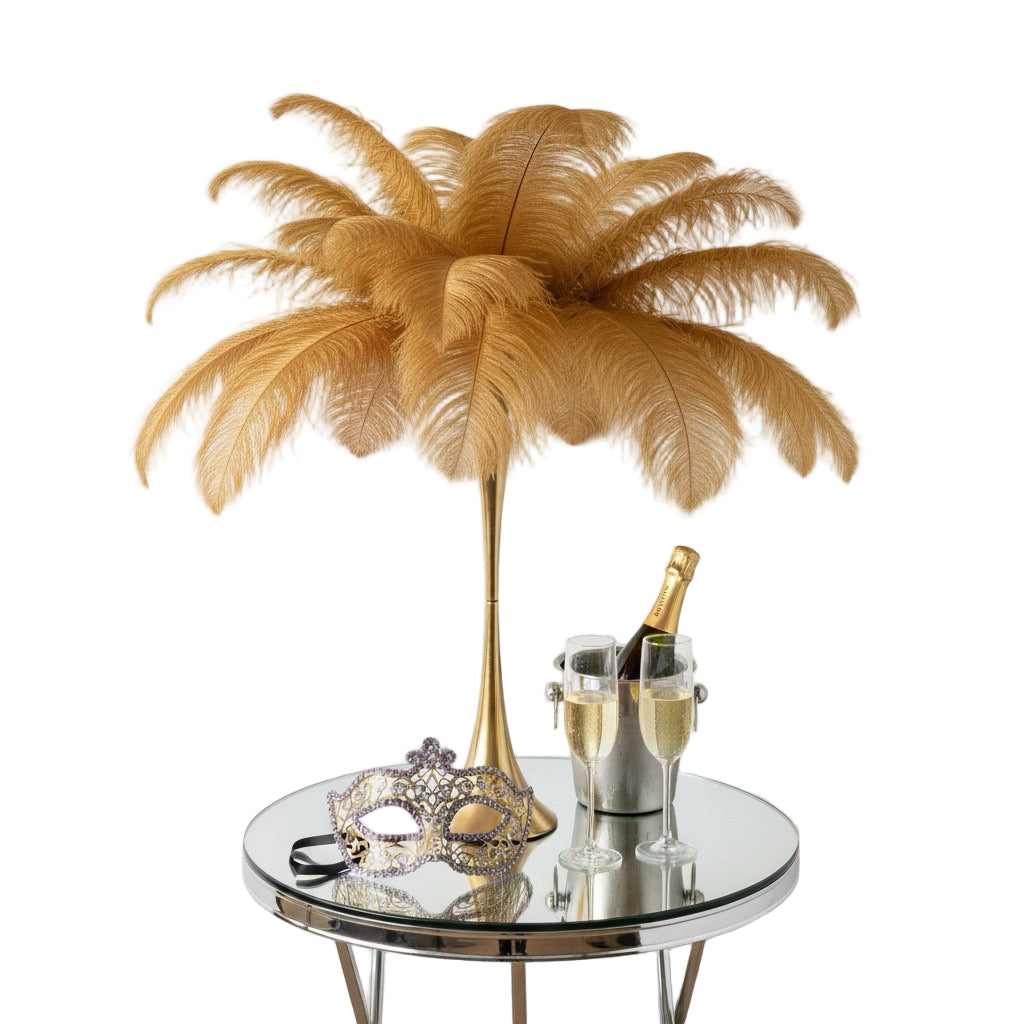 Ostrich Feather Spad Plumes 13-16" (Gold) - www.BuyOstrichFeathers.com