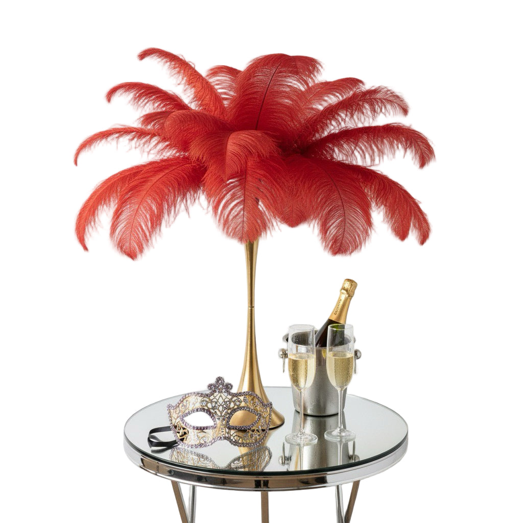 Ostrich Feather Spad Plumes 13-16" (Red) - www.BuyOstrichFeathers.com