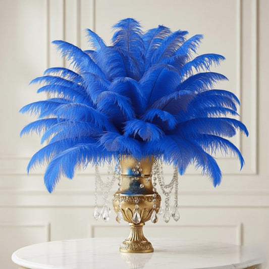 Ostrich Feather Rental 16-20" (Royal Blue) - 250pcs - www.BuyOstrichFeathers.com