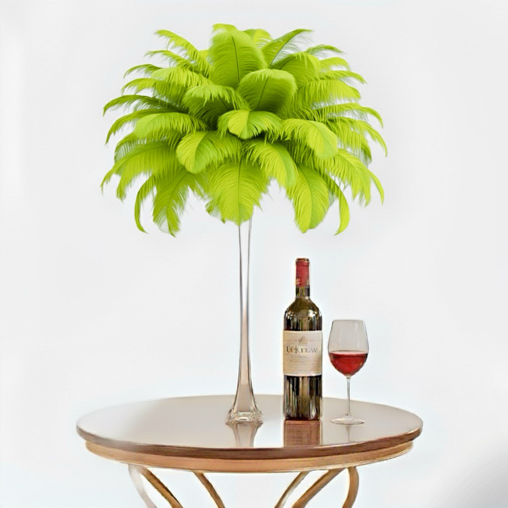 Ostrich Feather Tail Plumes 11-14" (Lime Green) - www.BuyOstrichFeathers.com