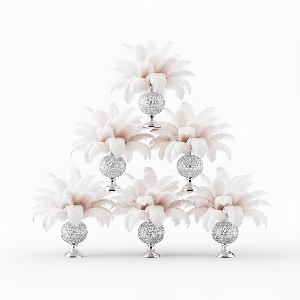 BULK 1/4lb Ostrich Feather Spad Plumes 12-16" (White) - www.BuyOstrichFeathers.com