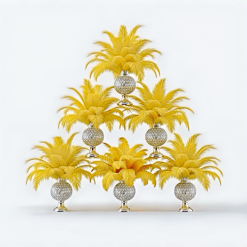 BULK 1/4lb Ostrich Feather Spad Plumes 12-16" (Golden Yellow) - www.BuyOstrichFeathers.com