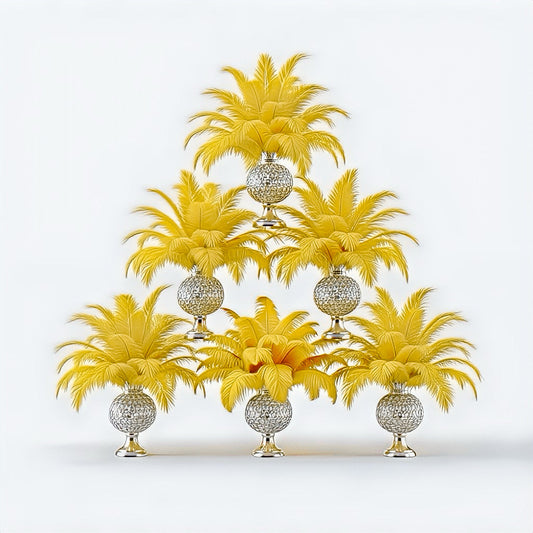 BULK 1/4lb Ostrich Feather Spad Plumes 12-16" (Golden Yellow) - www.BuyOstrichFeathers.com