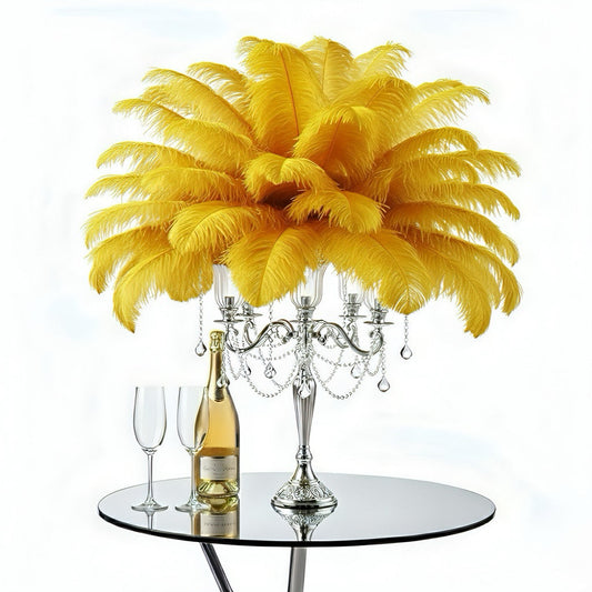 Ostrich Flexible Feathers 13-16" (Golden Yellow) - www.BuyOstrichFeathers.com