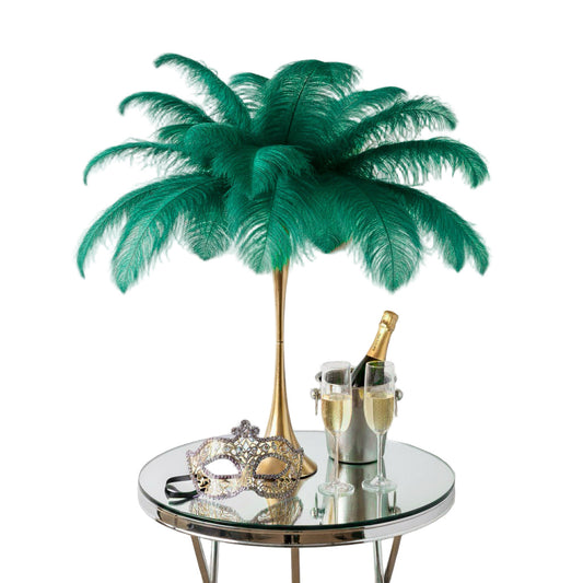 Ostrich Feather Spad Plumes 13-16" (Emerald Green) - www.BuyOstrichFeathers.com