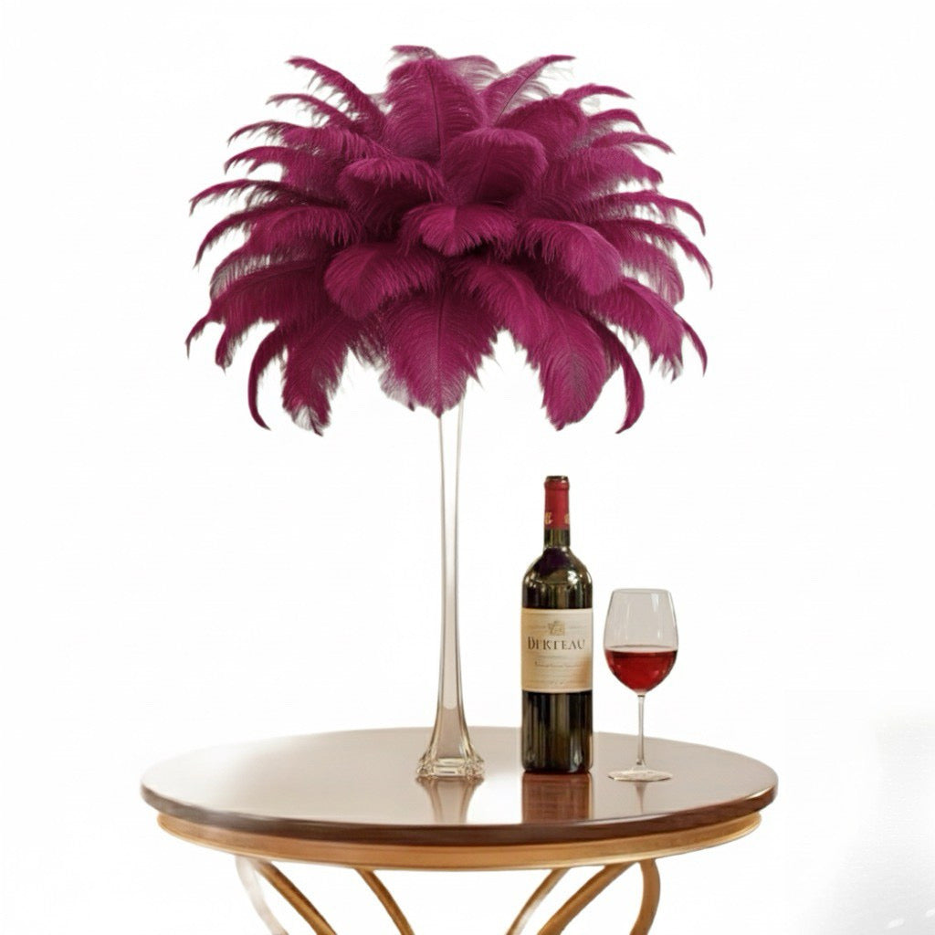 Ostrich Feather Tail Plumes 11-14" (Burgundy) - www.BuyOstrichFeathers.com