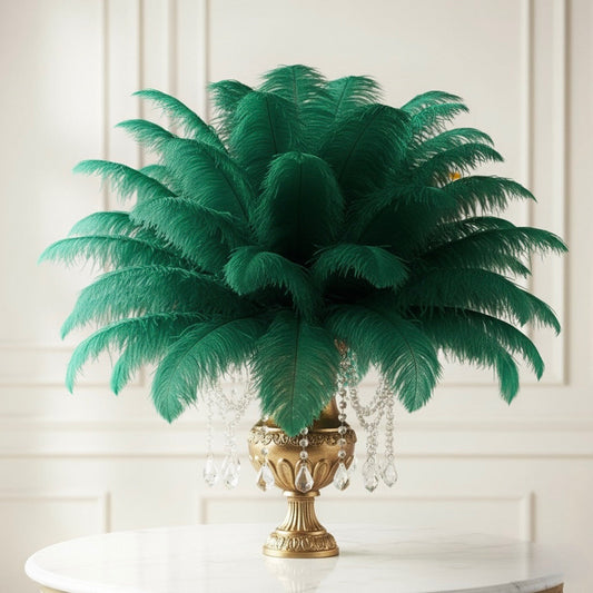Ostrich Feather Rental 16-20" (Emerald Green) - 250pcs - www.BuyOstrichFeathers.com