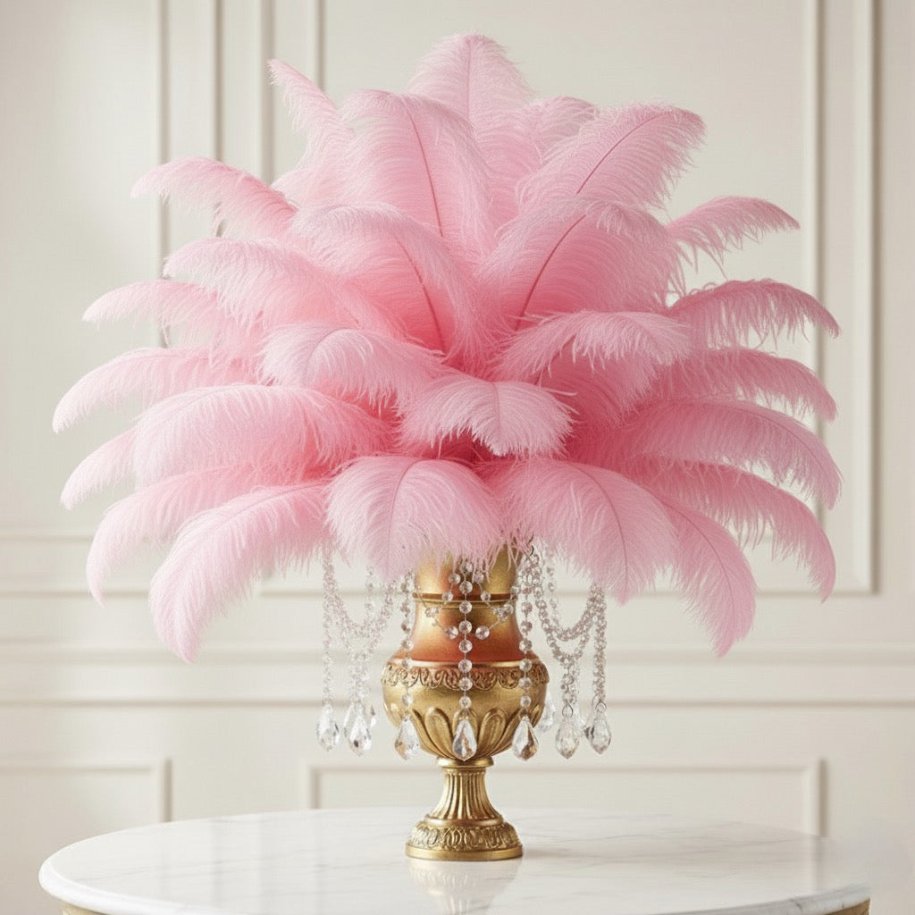 Ostrich Feather Rental 16-20" (Baby Pink) - 250pcs - www.BuyOstrichFeathers.com