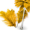 Complete Feather Centerpiece With 20" Vase (Golden Yellow) - www.BuyOstrichFeathers.com
