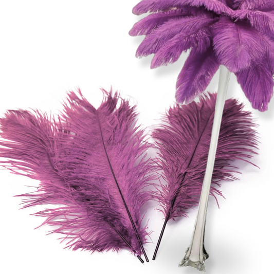 Complete Feather Centerpiece With 24" Vase (Dusty Rose) - www.BuyOstrichFeathers.com