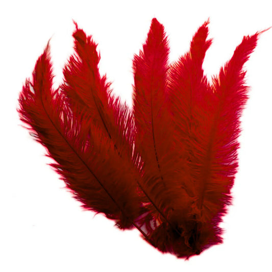 BULK 1/4lb Ostrich Feather Spad Plumes 12-16" (Burgundy) - www.BuyOstrichFeathers.com