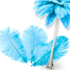 Complete Feather Centerpiece With 20" Vase (Baby Blue) - www.BuyOstrichFeathers.com