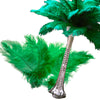 Complete Feather Centerpiece With 20" Vase (Emerald Green) - www.BuyOstrichFeathers.com