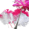 Complete Feather Centerpiece With 24" Vase (Fuchsia & White) - www.BuyOstrichFeathers.com
