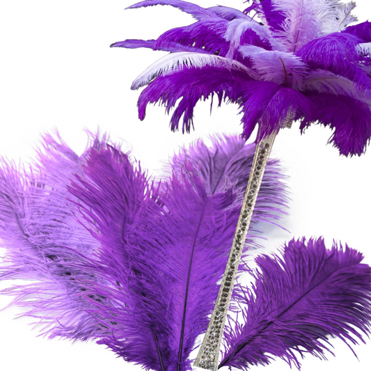 Complete Feather Centerpiece With 24" Vase (Purple & Lavender) - www.BuyOstrichFeathers.com
