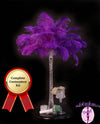 Complete Feather Centerpiece With 20" Vase (Purple) - Buy Ostrich Feathers